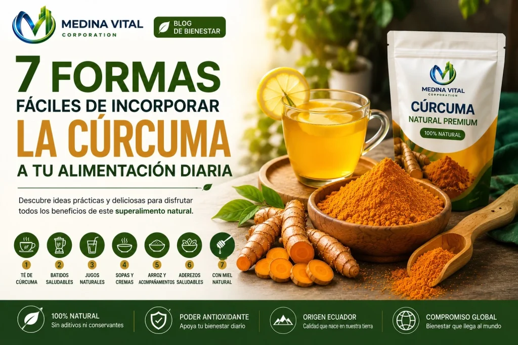 7 formas fáciles de incorporar la cúrcuma a tu alimentación diaria
